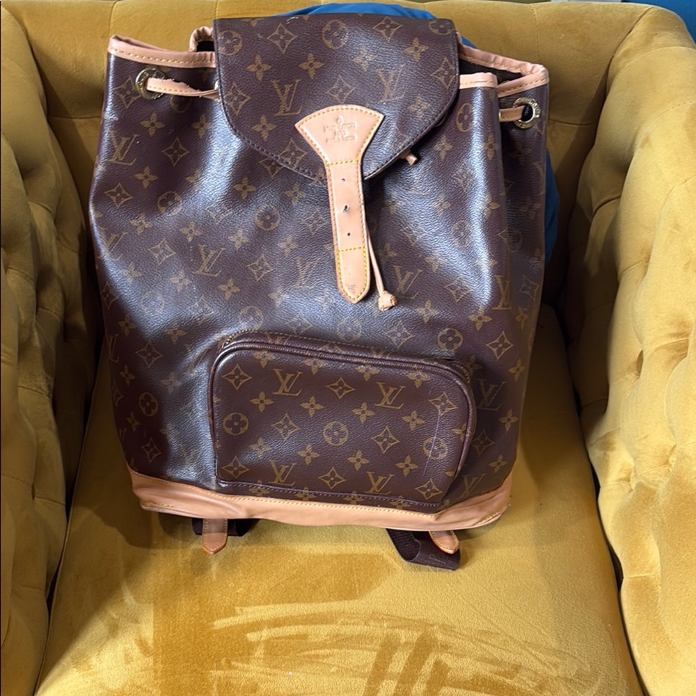 Louis Vuitton Brown and Tan Monogram Bag
